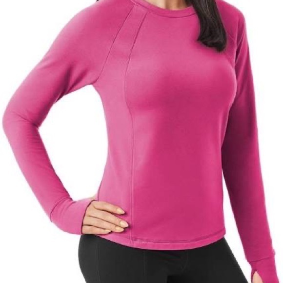 Member's Mark Ladies Brushed Long Sleeve Tee (Pink) - Picture 2 of 4